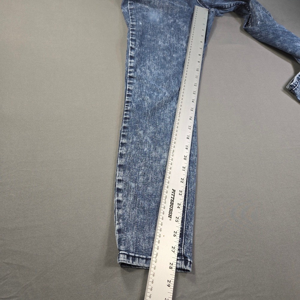 Indigo Rein Ankle Skinny Jeans Juniors 11 Blue Acid Wash High Rise Stretch Denim - Picture 7 of 8